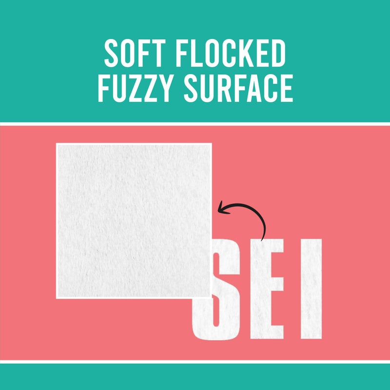 SEI S.E.I 2-Inch Iron-on T-shirt Letters  Block Letter Flock Heat Transfers  White - Image 2